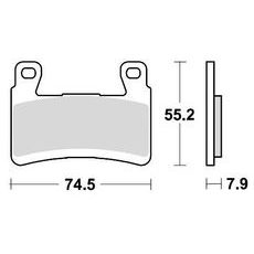 BRZDOVÉ DOŠTIČKY, BRAKING (SEMI METALICKÁ ZMES CM66) 2 KS V BALENIE