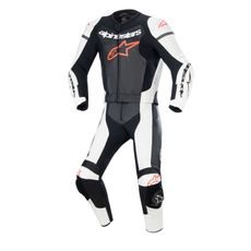 DVOJDIELNA KOMBINÉZA GP FORCE LURV, ALPINESTARS (BÍLÁ/ČERNÁ/ČERVENÁ FLUO) 2025