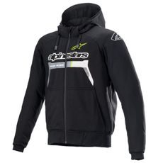 BUNDA CHROME IGNITION HOODIE, ALPINESTARS (ČERNÁ/ŽLUTÁ FLUO/ŠEDÁ/BÍLÁ) 2026