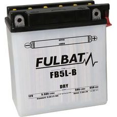 BATÉRIE 12V, YB5L-B (12N5-3B), 5AH, 65A, KONVENČNÉ 120X60X130 FULBAT(VČ. BALENIE ELEKTROLYTU)