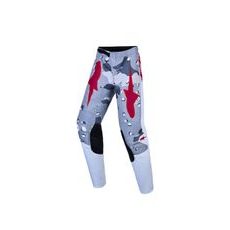 NOHAVICE FLUID LONE YOUTH, ALPINESTARS, DETSKÉ (ŠEDÁ CAMO/BÍLÁ/ČERVENÁ) 2027