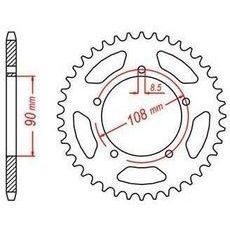 OCEĽOVÁ ROZETA PRE SEKUNDÁRNE REŤAZY TYPU 530 JT - ANGLICKO (38 ZUBOV)