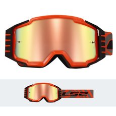 LS2 CHARGER PRO GOGGLE H-V ORANGE WITH IRIDIUM VISOR