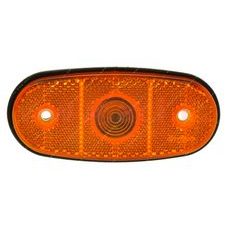 BOČNÍ POZIČNÍ SVĚTLO OVÁLNÉ ORANŽOVÉ PRO ŽÁROVKU W5W 12/24V TRUCK L=P