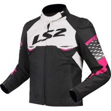 LS2 APEX LADY JACKET BLACK WHITE PINK