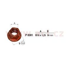 MĚDĚNÁ SAMOJISTÍCÍ MATICE FENNO M10X1,25X14 MM (10KS)