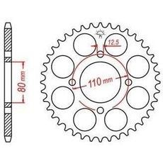 OCEĽOVÁ ROZETA PRE SEKUNDÁRNE REŤAZY TYPU 630, JT - ANGLICKO (38 ZUBOV)