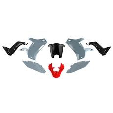 SADA PLASTOV YAMAHA, RTECH (ČERNO-ŠEDO-ČERVENÁ, 5 DIELOV)