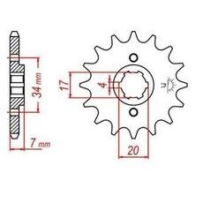 REŤAZOVÉ KOLIESKO PRE SEKUNDÁRNE REŤAZY TYPU 520, JT - ANGLICKO (12 ZUBOV)