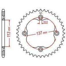 OCEĽOVÁ ROZETA PRE SEKUNDÁRNE REŤAZY TYPU 520, JT - ANGLICKO (37 ZUBOV)