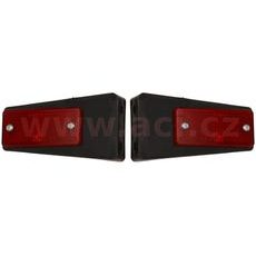 UNIVERZÁLNÍ ODRAZKA OBDÉLNÍK S DRŽÁKEM PRO UCHYCENÍ, ČERVENÁ (90X40 MM) 2 KS