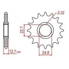 REŤAZOVÉ KOLIESKO PRE SEKUNDÁRNE REŤAZY TYPU 520, JT - ANGLICKO (22 ZUBOV)