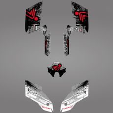 GRAPHIC STICKER KIT FOR SEGWAY AT5-L LIGHT RED