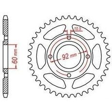 OCEĽOVÁ ROZETA PRE SEKUNDÁRNE REŤAZY TYPU 428, JT - ANGLICKO (39 ZUBOV)