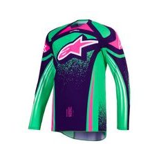 DRES TECHSTAR NOMUR, ALPINESTARS (TMAVO FIALOVÁ/ZELENÁ/RŮŽOVÁ FLUO) 2026
