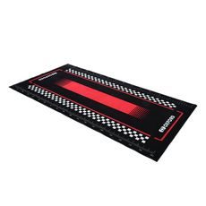 textilné koberec pod motocykel PITLANE RED L, OXFORD (červená/černá, rozmer 200 x 100 cm, spĺňajúce předpisy FIM)