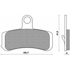 BRZDOVÉ DOŠTIČKY (ZMES ROAD HD SINTERED) NEWFREN (2 KS V BALENIE)