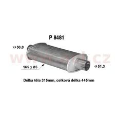 UNIVERZÁLNÍ TLUMIČ PLOCHÝ (TRUBKA 51 MM, DÉLKA 44,5 CM) (TĚLO 16,5X8,5 CM, DÉLKA 31,5 CM) FENNO