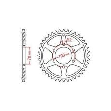 OCEĽOVÁ ROZETA PRE SEKUNDÁRNE REŤAZY TYPU 530, JT - ANGLICKO (42 ZUBOV)