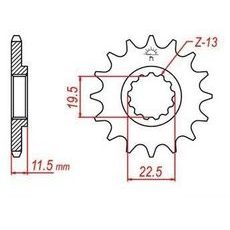 REŤAZOVÉ KOLIESKO PRE SEKUNDÁRNE REŤAZY TYPU 428, JT - ANGLICKO (16 ZUBOV)