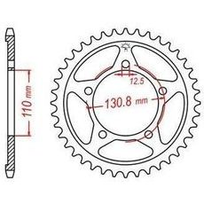OCEĽOVÁ ROZETA PRE SEKUNDÁRNE REŤAZY TYPU 525, JT - ANGLICKO (45 ZUBOV)