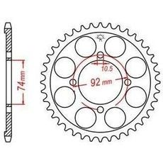 OCEĽOVÁ ROZETA PRE SEKUNDÁRNE REŤAZY TYPU 530, JT - ANGLICKO (39 ZUBOV)