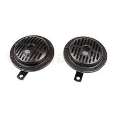 SADA KLAKSONŮ 12V 310/380 HZ, PRŮMĚR 130 MM ČERNÉ HELLA, CLASSIC, L+P