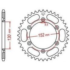 OCEĽOVÁ ROZETA PRE SEKUNDÁRNE REŤAZY TYPU 520, JT - ANGLICKO (51 ZUBOV)