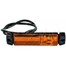 BOČNÍ POZIČNÍ SVĚTLO ORANŽOVÉ S 50 CM KABELEM 24V (3 LED DIODY) TRUCK L=P