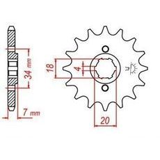 REŤAZOVÉ KOLIESKO PRE SEKUNDÁRNE REŤAZY TYPU 520, JT - ANGLICKO (13 ZUBOV)