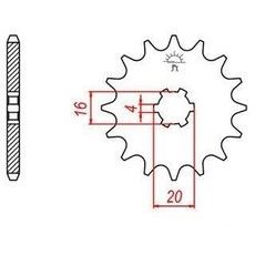 REŤAZOVÉ KOLIESKO PRE SEKUNDÁRNE REŤAZY TYPU 428, JT - ANGLICKO (14 ZUBOV)