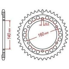 OCEĽOVÁ ROZETA PRE SEKUNDÁRNE REŤAZY TYPU 532, JT - ANGLICKO (45 ZUBOV)