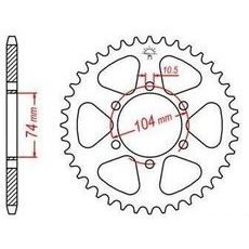 OCEĽOVÁ ROZETA PRE SEKUNDÁRNE REŤAZY TYPU 530, JT - ANGLICKO (45 ZUBOV)