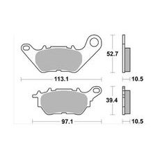BRZDOVÉ DOŠTIČKY, BRAKING (SEMI-METALICKÁ ZMES SM1) 2 KS V BALENIE