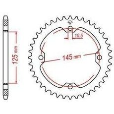 OCEĽOVÁ ROZETA PRE SEKUNDÁRNE REŤAZY TYPU 520, JT - ANGLICKO (42 ZUBOV)