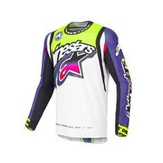 DRES SUPERTECH SX LIMITOVANÁ EDÍCIA DIRT STUDIOS, ALPINESTARS (BÍLÁ/FIALOVÁ/RŮŽOVÁ/ŽLUTÁ FLUO) 2025