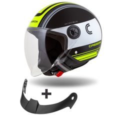 PRILBA HANDY METROPOLIS, CASSIDA (ČERNÁ/BÍLÁ/ŽLUTÁ FLUO/ŠEDÁ) 2026