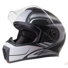 VÝKLOPNÁ PRILBA ČIERNA/SIVÁ