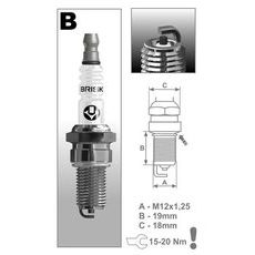 ZAPAĽOVACIE SVIEČKA B12C RAD SUPER, BRISK - ČESKÁ REPUBLIKA