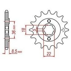 REŤAZOVÉ KOLIESKO PRE SEKUNDÁRNE REŤAZY TYPU 520, JT - ANGLICKO (14 ZUBOV)