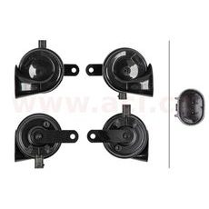 KLAKSON 12V 400HZ/500HZ 110DB 72W SADA CERNA BMW/MINI HELLA