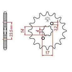 REŤAZOVÉ KOLIESKO PRE SEKUNDÁRNE REŤAZY TYPU 420, JT - ANGLICKO (15 ZUBOV)