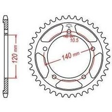 OCEĽOVÁ ROZETA PRE SEKUNDÁRNE REŤAZY TYPU 525, JT - ANGLICKO (47 ZUBOV)