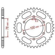 OCEĽOVÁ ROZETA PRE SEKUNDÁRNE REŤAZY TYPU 428, JT - ANGLICKO (48 ZUBOV)