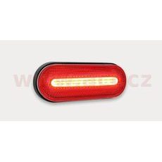 POZIČNÍ SVĚTLO LED OVÁLNÉ ČERVENÉ (126X51 MM) S ODRAZKOU, S DRŽÁKEM V ZADNÍ ČÁSTI