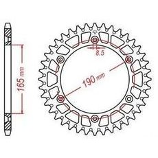 DURALOVÁ ROZETA PRE SEKUNDÁRNE REŤAZY TYPU 520, JT - ANGLICKO (52 ZUBOV)