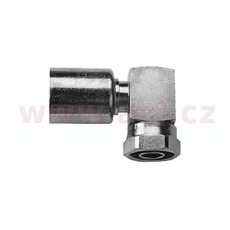 FITINKA OCEĽOVÁ NAMAČKÁVACIA S KRYTKOU ROTALOCK SAMICA KRÁTKA 90° PRE HADICE G8 (10 MM) ZÁVIT UNS 2B 1"