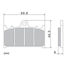 BRZDOVÉ DOŠTIČKY, NISSIN (SEMI-METALICKÁ ZMES) 2 KS V BALENIE