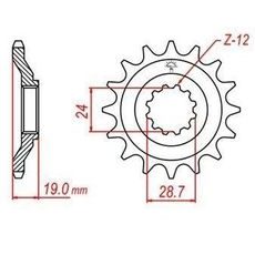 REŤAZOVÉ KOLIESKO PRE SEKUNDÁRNE REŤAZY TYPU 630, JT - ANGLICKO (15 ZUBOV)