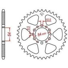 OCEĽOVÁ ROZETA PRE SEKUNDÁRNE REŤAZY TYPU 520, JT - ANGLICKO (39 ZUBOV)